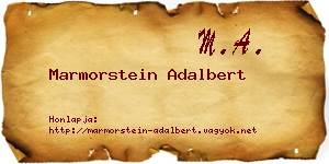 Marmorstein Adalbert névjegykártya